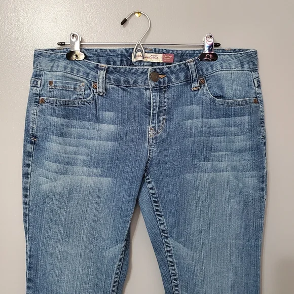 Vintage Aeropostale Hailey Skinny Flare Jeans Low Rise Size 13/14 Short - Picture 2 of 9